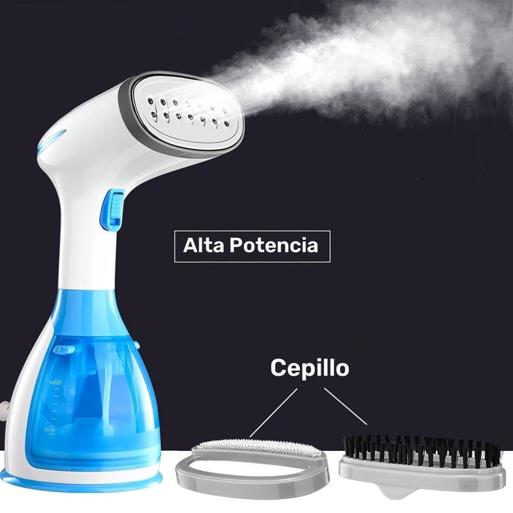 Vaporizador de Ropa de Mano de Alta Potencia, Enchufe US 110-130V - Elegante Azul y Blanco, Diseño Sin Cepillos para Planchar Eficientemente, No Necesita Batería, Plancha Portátil para Ropa