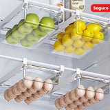 2-Unidades de Cajones de Organizador de Refrigerador Montado en Pared FreshFit - Almacenamiento de Productos Frescos y Huevos Seguros para la Frescura de la Cocina
