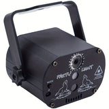 Yufeng RGB Proyector de láser activado por sonido con mando a distancia, bola de luz de aluminio negro, luz LED parpadeante alimentada por USB, para fiestas, clubes, cumpleaños, karaoke, KTV, bar, decoraciones de Navidad, Halloween