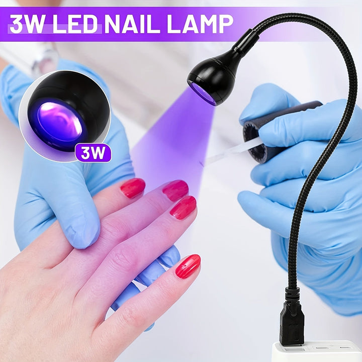 Lámpara de uñas con cable USB, secador de uñas, ideal para estilismo de uñas y proyectos DIY.