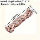 1 pieza de cuerda de nailon suave para tender ropa y edredones al aire libre, 5.0/10.0 metros, ideal para atar artículos