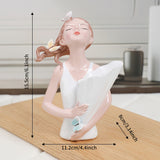 Decoración de Vaso de Chica Mariposa, Estatua de Resina de Estilo Clásico, Tema de Amor, Tamaño Múltiple, Adecuado para Navidad, Halloween, Año Nuevo, Día de San Valentín, Decoración Universal de Fiestas, No Requiere Energía