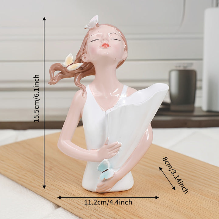 Adorno de Maceta de Niña Mariposa