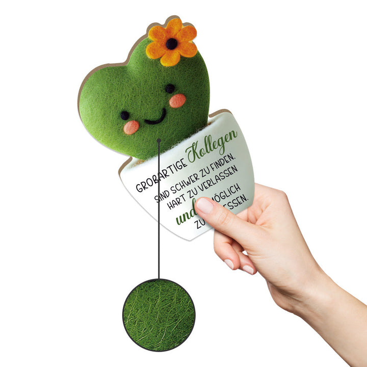 Encantadora Decoración de Escritorio de Madera Alemana - 'Los Grandes Colegas Son Difíciles de Encontrar, Difíciles de Dejar y Inolvidables' - Perfecta para el Hogar, Granja, Oficina o Estudio