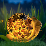 Lámpara Solar IP44, Estilo Creativo de Tortuga Piedra y Suculenta, Iluminación Exterior de Artesanía en Resina para Paisaje, Adorno de Luz de Estatua, Adecuado para Decoración de Jardín, Regalo para Amigos