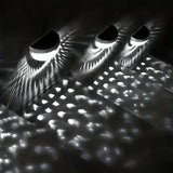 5 piezas, luces solares para vallas, luces para barbacoas, luces solares para paredes, luces solares para exteriores, luces solares montadas en pared, IP44, 6 luces LED negras, jardín, hogar, patio, garaje, camping, Halloween, decoración de fiestas de Na