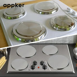 appker, 4 Piezas, Cubiertas De Cocina De Inducción De Acero Inoxidable, Protectores Duraderos Para Estufas De Cocina, Accesorios Para Utensilios De Cocina Para El Hogar, Diseño Creativo