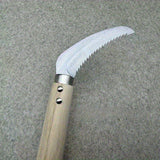 Cuchillo de jardín con filo de 30 grados, hoja de acero inoxidable y mango de madera - Herramienta de jardinería ergonómica para podar, rastrillar, cortar raíces - Diseño duradero y resistente a la herrumbre, no necesita batería, herramienta de jardinerí