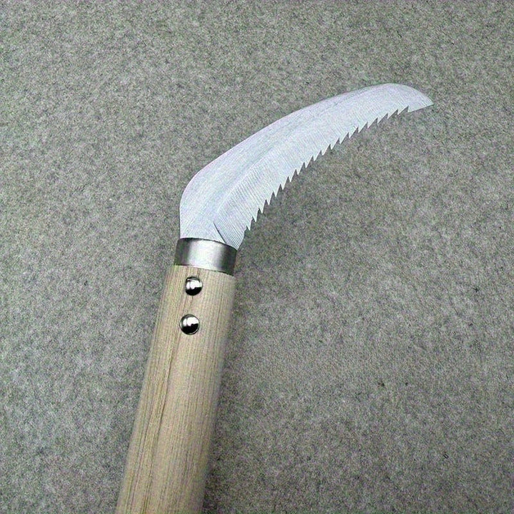 Cuchillo de jardín con filo de 30 grados, hoja de acero inoxidable y mango de madera - Herramienta de jardinería ergonómica para podar, rastrillar, cortar raíces - Diseño duradero y resistente a la herrumbre, no necesita batería, herramienta de jardinerí