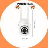 Cámara de seguridad WiFi 1080P con rotación de 355 grados, visión nocturna remota, uso en interiores/exteriores, control por aplicación móvil, inalámbrica, almacenamiento en tarjeta TF/nube (costo adicional), cámara inteligente para seguridad del hogar,