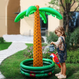 1 palmera inflable con temática hawaiana para enfriar bebidas, decoración tropical para fiestas con loro, accesorio festivo para el hogar, sin necesidad de energía