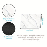 1 pieza, alfombrilla de encimera de textura de mármol blanco, 71.88x52.07 cm, suave, absorbente, a prueba de aceite, resistente al calor, antideslizante y fácil de limpiar. Ideal para encimera, lavavajillas, lavadora, secadora, cocina de inducción y plan