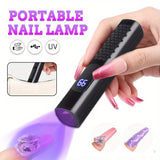 1 pieza, Secador de uñas mini LED, linterna portátil para secado rápido de esmalte de uñas, uso en hogar y hotel, modo de conteo, recargable por USB, material plástico, batería, lámpara de curado de uñas | temporizador de conteo | batería recargable, sec