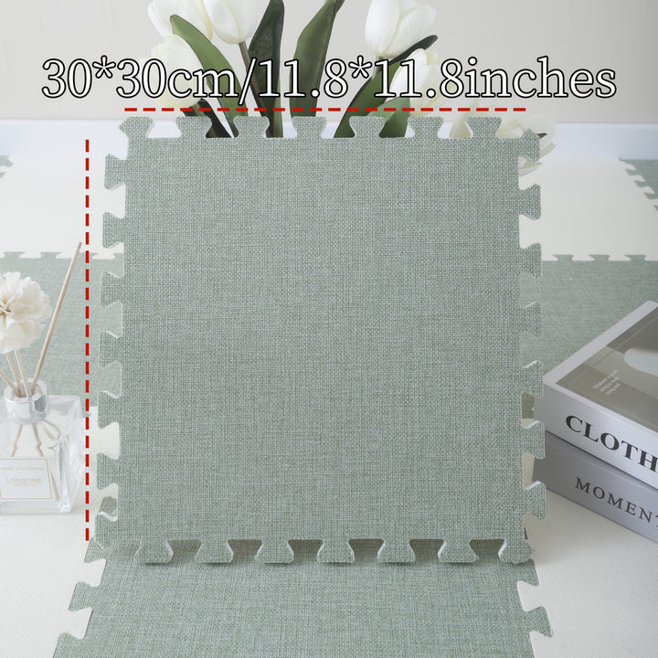 20 piezas de alfombras de espuma creativas, cuadrados de felpa con bordes para habitación, cama, dormitorio, sala, sofá, protección de piso en oficina, decoración, práctica de yoga, DIY, lavables, antideslizantes