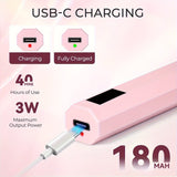 1pc Lámpara de Uñas Portátil con Pantalla LED - Secador de Uñas Recargable USB, Luz Relajante para Uñas y Pies, Diseño Duradero en Plástico, Sin Fragancia, Herramienta Ergonómica para Manicura en Casa, Batería Integrada, Compacto, Ideal para Profesionale