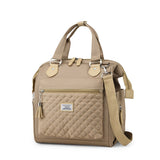 Estuche de almuerzo aislado elegante y casual con detalles acolchados en tela Oxford, ideal para el trabajo y camping, no apto para alimentos, regreso a clases