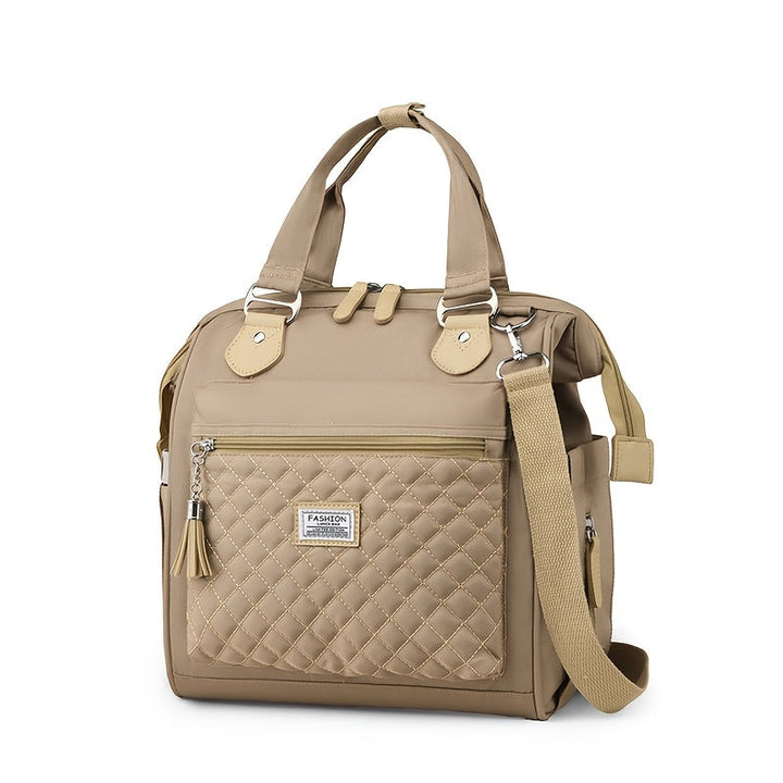 Estuche de almuerzo aislado elegante y casual con detalles acolchados en tela Oxford, ideal para el trabajo y camping, no apto para alimentos, regreso a clases