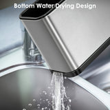 1 pieza, soporte de cubiertos de acero inoxidable - Resistente a la herrumbre, duradero, compartimentos independientes para tenedores, cuchillos, cucharas y palillos - Organizador de utensilios de cocina moderno, ideal para regalos, estante de cocina