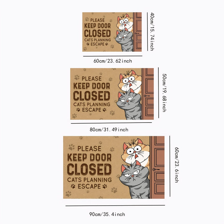 Alfombra de bienvenida para gatos, 1 pieza, para interiores, decoración del hogar, antideslizante, de poliéster, 1 cm de grosor, 800 g por metro cuadrado