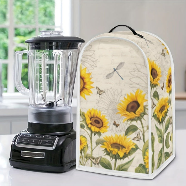 Cubierta para polvo de licuadora de girasol - Protector lavable para electrodomésticos de cocina con diseño anti salpicaduras, cubierta de protección para procesador de alimentos y cafetera para mujeres