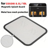 1/2pcs Protector Reutilizable de Metal para Freidora de Aire COSORI 8.5/10L, Patrón de Rejilla Magnética, Resistente al Calor, Evita Salpicaduras de Aceite, Accesorios para Air Fryer
