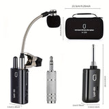 Artículo Más Vendido de 2025: Micrófono sin varillas UHF para Saxofón, Sistema Transmisor y Receptor Recargable Plug & Play con Diseño Clip-On para Saxo y Trompeta, Distancia de Transmisión hasta 48.77 metros, Adecuado para Saxos Alto, Tenor y Barítono,