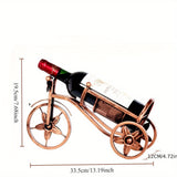 1pieza Estante de vino de metal vintage con soporte de vidrio, acabado lacado, gran capacidad de 5.0L Diseño de carruaje Gabinete de vino para exhibición de sala de estar