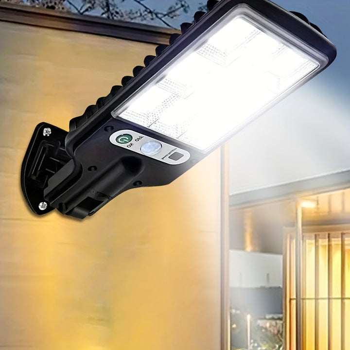 1 pieza de lámpara de pared LED con energía solar, difusor de luz transparente, sensor de movimiento IP44, ideal para iluminación de vallas exteriores, jardines y patios, lámpara de pared solar