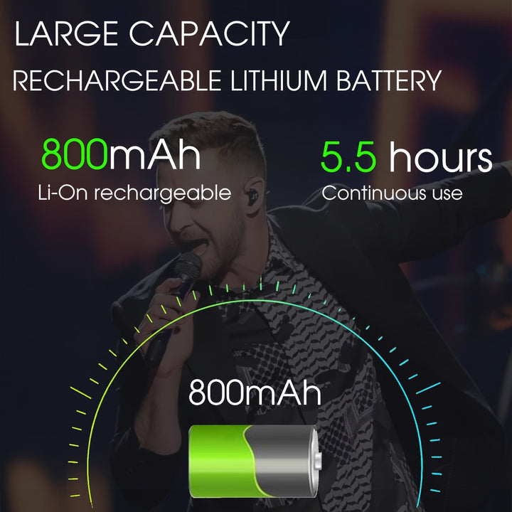 AROMA ARC2 Transmisor Receptor sin varillas Micrófono Dinámico 657~663MHz, Transmisión de Audio Cableado a Inalámbrica con Carga para Escenario y Actuaciones, Solo EE. UU