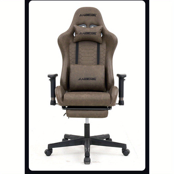 Silla de juego ergonómica con soporte lumbar y función de masaje - Altura ajustable, malla transpirable, base giratoria de 360° para hogar, oficina, juegos y cafeterías de red, silla de oficina, estética moderna, construcción duradera