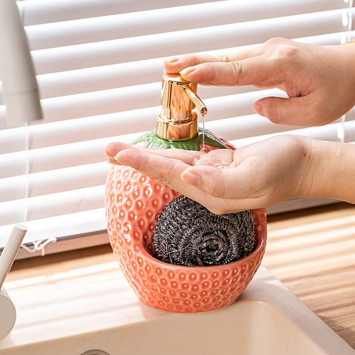 Dispensador de jabón de cerámica para cocina y baño, recipiente para almacenar detergente de ropa o botellas vacías