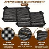 Nueva cubierta de esparadrapo de silicona no adherente de 2 piezas para freidor de aire - Reutilizable, fácil de limpiar, adecuada para accesorios de cocina del modelo AF300