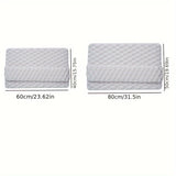 Alfombrilla de baño de espuma viscoelástica, alfombra de baño antideslizante de pelo largo y suave, lavable a máquina, absorbente, para uso en interiores y exteriores, poliéster, varios tamaños disponibles.