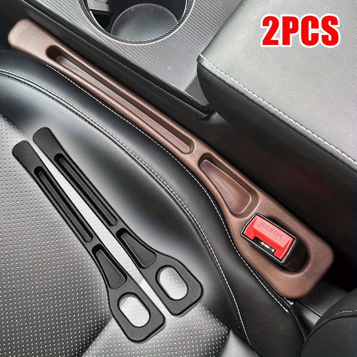 2 piezas de caja de almacenamiento de relleno de huecos de asiento de coche de plástico universal, organizador de consola entre asientos, para decoración interior de automóviles