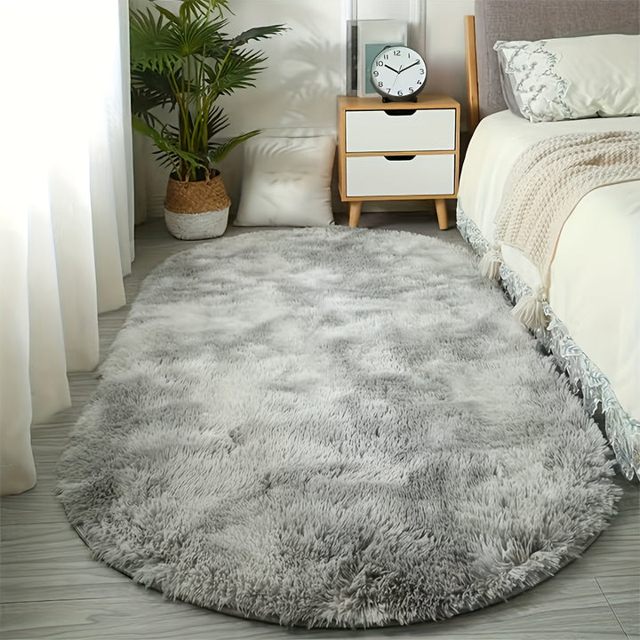 Una Alfombra Ovalada de Lujo Súper Suave - Lavable a Máquina, Antideslizante, Tapete de Peluche, Adecuado para Dormitorio, Sala de Estar y Decoración del Hogar, Ligero y Fácil de Limpiar, Regalo Ideal para Navidad, Halloween, Acción de Gracias