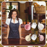 1pc Porta Taza de Madera Pulida, Soporte de Taza de Café Giratorio, Estantería Multipropósito para Colgar en la Mesa de la Cocina, Organizador de Tazas de Madera Sólida