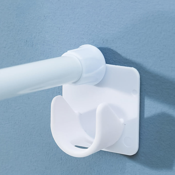 2 Unidades, Soportes De Plástico Para Barra De Ropa, Para Tubo Redondo, Organizador De Almacenamiento Para El Hogar, Para Baño, Armario, Hogar, Dormitorio