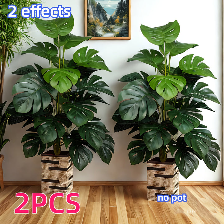 1pc Bambú Artificial de Hoja Verde Extra Larga - Decoración para Interior/Exterior de Fácil Mantenimiento, Ideal para Hogar, Oficina o Jardín - Planta Falsa de Plástico Duradera, Regalo Perfecto para Inauguraciones o Navidad, Estructura Resistente, Esenc