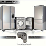 4 piezas de base de lavadora, nivelador de muebles, almohadilla de absorción de choques de lavadora, silenciosa, antideslizante, aumento de altura, pies de goma duraderos, fácil de instalar, para lavadora, sofá, refrigerador y otros electrodomésticos.