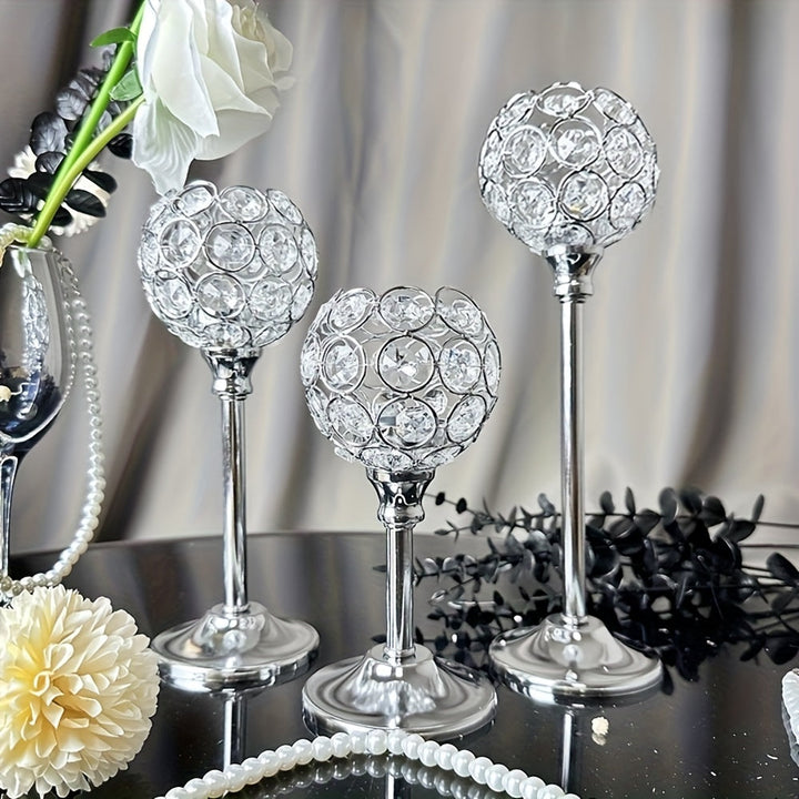 Juego de 3 Portavelas de Cristal Antiviento - Perfecto para Navidad, Cenas de Halloween y Decoraciones de Boda, Accesorios Ideales para Exhibición en Mesa y Fiestas (Velitas No Incluidas), Mejor para el Día de Acción de Gracias