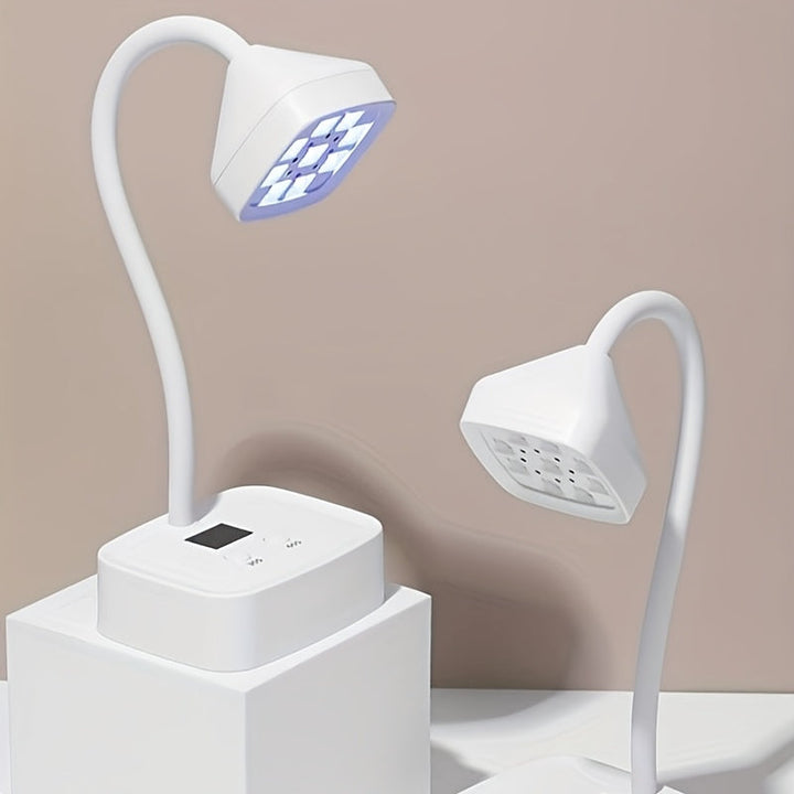 LED Portátil Recargable, Lámpara LED con Botón de Activación, Curado en 30 Segundos para Aplicaciones Rápidas de Uñas de Gel