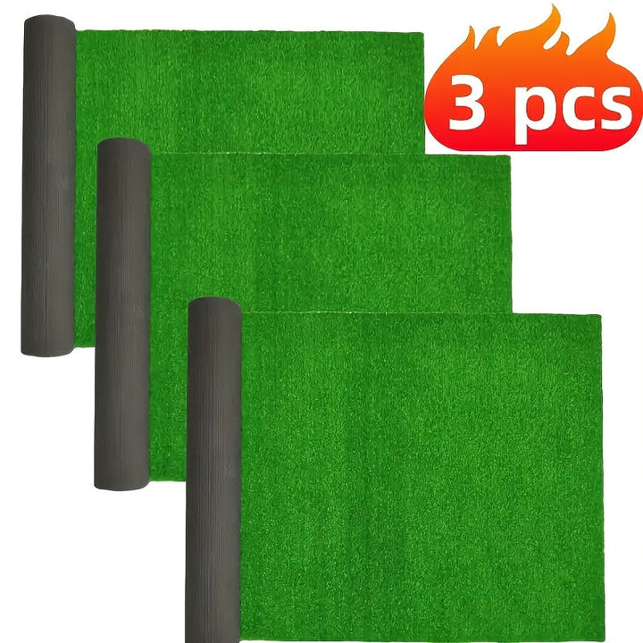3 Rollos de Alfombra Artificial de Césped Sintético Lujoso Resistente a los Rayos UV, 3.0 metros x 50.01 cm, Material Plástico Duradero, Adecuado para Uso Interior/Exterior, Amigable con Mascotas, Ideal para Jardines, Balcones, Patios, Piscinas y Decorac