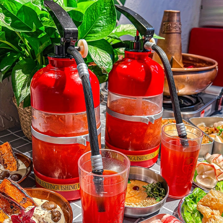 1 unidad, cubo de bebidas creativo, dispensador de cerveza, vaso de agua divertido para fiestas, KTV, bares y restaurantes, gran capacidad, extintor de acrílico, cañón de vino