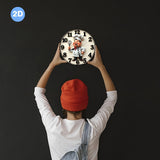 Reloj de Pared Colgante de Madera con Diseño de Cocina del Chef Feliz en 2D, Silencioso, Adecuado para Sala de Estar, Dormitorio, Decoración de Habitaciones, Hogar, Oficina, Día de San Valentín, Festivales, Artículo de Regalo, Batería No Incluida