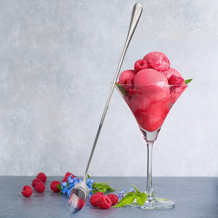 2 Piezas, Cucharas Para Té Helado De Acero Inoxidable, Cucharas De 11.7'' De Largo Para Revolver, Cucharas De Mezcla De Cóctel Duraderas Para Casa, Cocina, Cafetería, Bar, Aptas Para Lavavajillas, Acabado Espejo