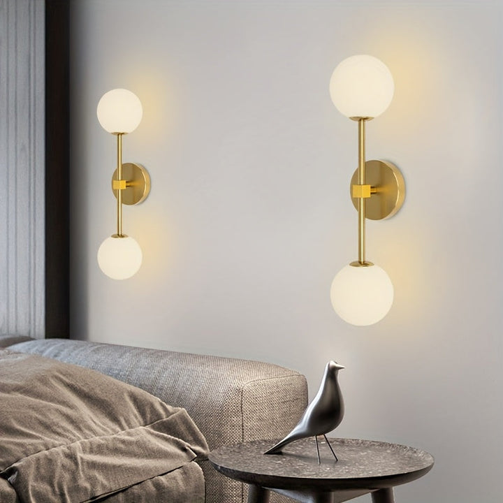 1pc Lámpara de Pared Moderna Doble Cabeza con Pantalla Plástica, Enchufe G9, Cableado Directo, Ideal para Salón, Cabecera de Dormitorio o Ambiente en Pasillos/Estudios, También Usable como Luz de Techo, Bombilla No Incluida