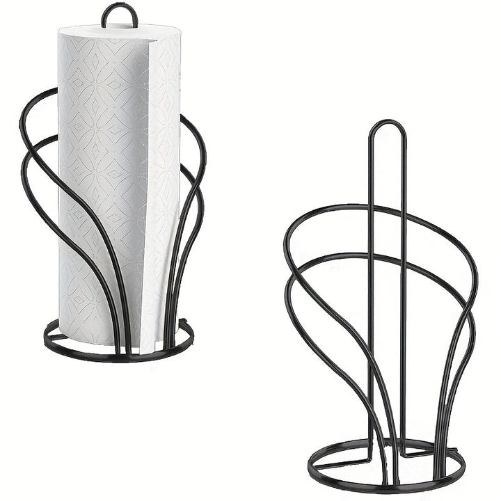 Soporte para rollos de papel de cocina y baño, base pesada, soporte de papel de pie para mostrador