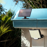 1/2pcs Luces Solares Exteriores, 106 LED 3000LM Luz de Inundación con Sensor de Movimiento y Control Remoto, Luz Solar de Seguridad LED desde el Anochecer hasta el Amanecer con Cable de 16.152 cm, IP44 Impermeable, Ideal para Exterior, Garaje