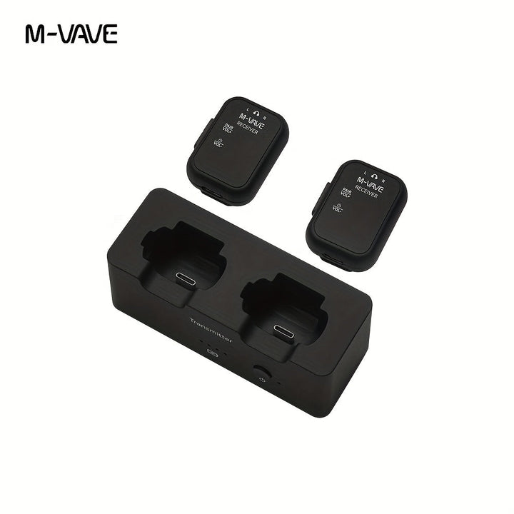 Juego de Transmisor y Receptor Recargable M-VAVE WP-12 2.4G con Auriculares Inalámbricos para Monitorización Estéreo Mono