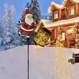 Linternas solares para jardín al aire libre, luces colgantes solares en forma de tetera, Papá Noel lleva una tetera Lámpara de riego con luz fluída de alta luminosidad, Adecuado para jardín, césped, patio, luces navideñas de decoración festiva